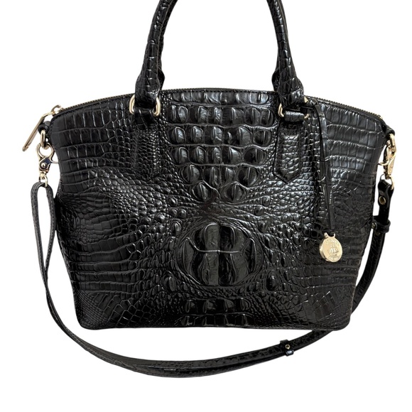 Brahmin black Melbourne medium duxbury satchel bag - Picture 1 of 10
